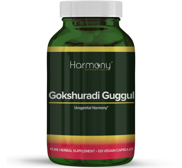 Gokshuradi Gurggul Pure Herbal Supplement- 120 Vegan Capsules from Harmony Veda,USA