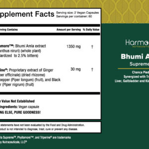 Bhumi amla supplement facts