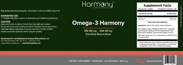 Labels For Amazon Omega3 Harmony