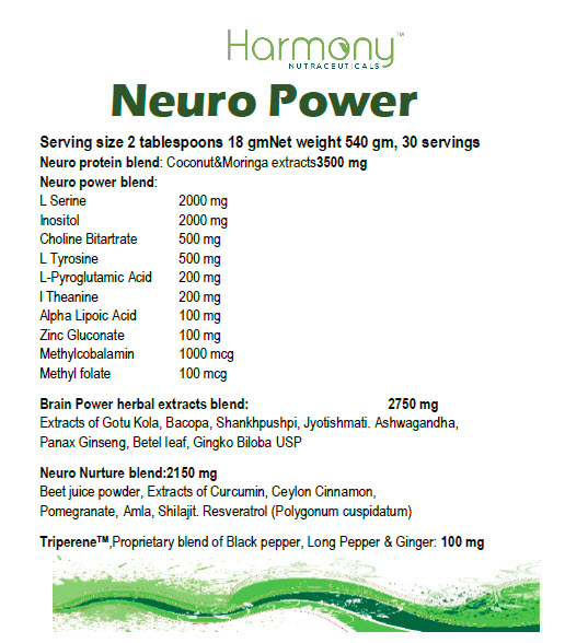 Neuro Power Powder-Natural Herbal Supplements Online-Harmony Veda