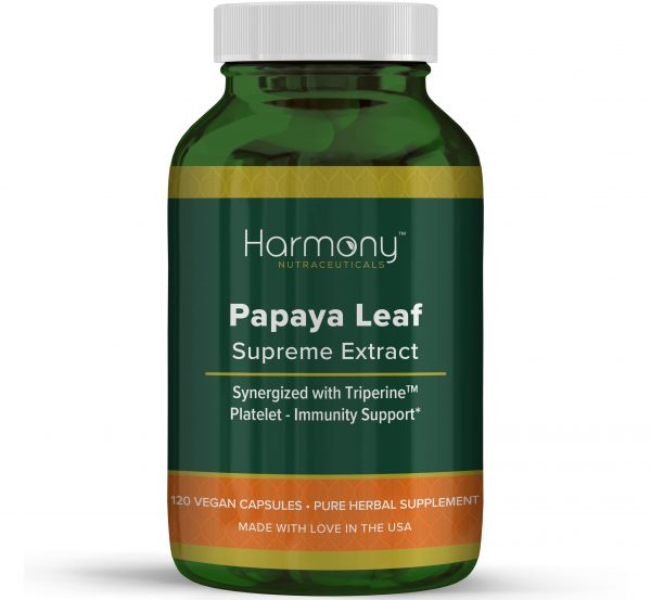 Papaya leaf extract capsules