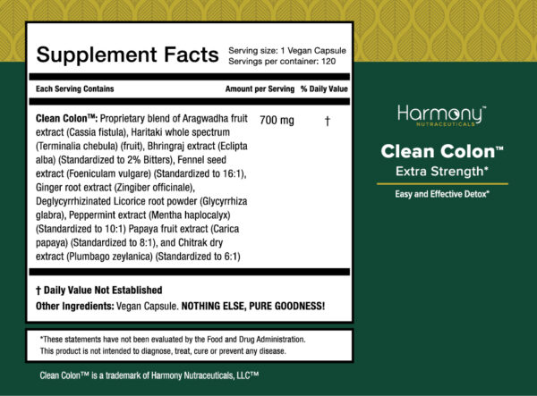 ayurvedic colon cleanse supplement facts